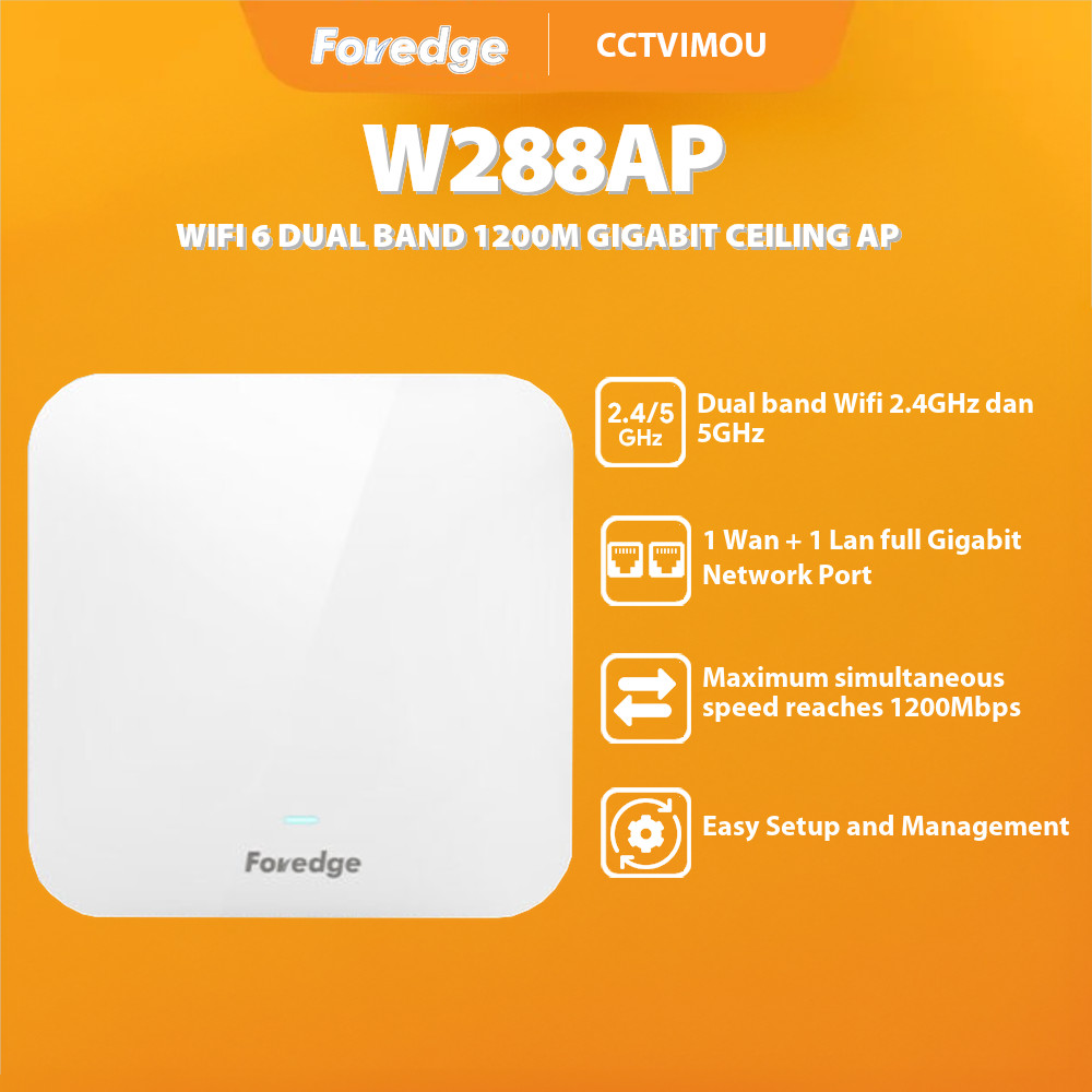 FOREDGE W288AP WIFI 6 DUAL BAND 1200M GIGABIT CEILING AP
