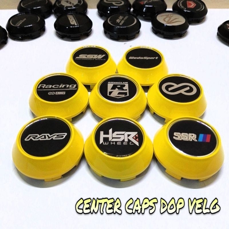DOP VELG VARIASI RAYS. HSR. SSR. ENKEI YELLOW 6.5CM