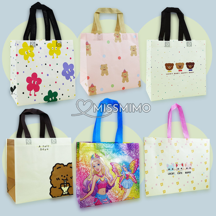 

Tas Spunbond Non Woven Goodie Bags Lucu Ulang Tahun Anak Tas Belanja Shopping Kado Gift Hadiah