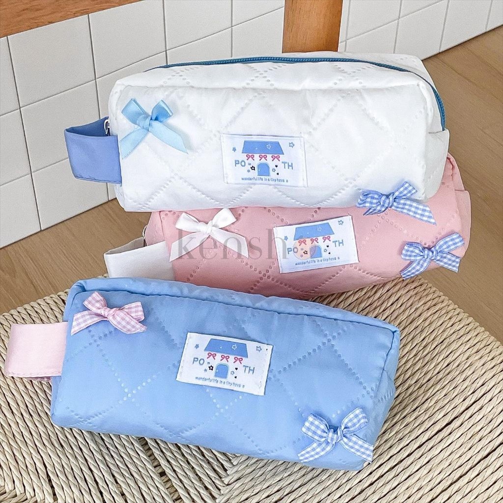 

KENSHO Kotak Pensil Aelva Aesthetic/ Pouch Makeup Lucu/ Tempat Kosmetik/ Tempat Penyimpanan Alat Tulis