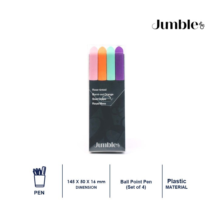 

Jumble & Co Shook Ball Point Pen 4 pack