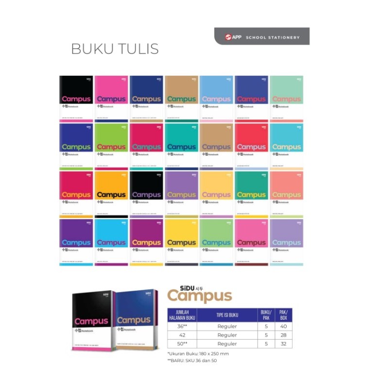 

Buku Tulis Sidu Maxi 42 lembar isi 5 pcs