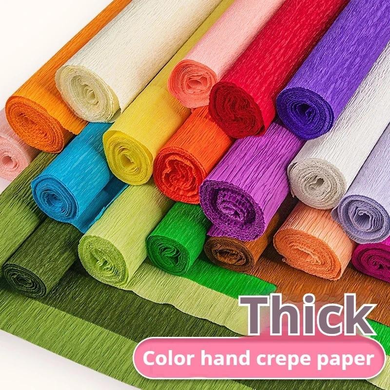 

20 Colors 250x50cm Colored Handmade Crepe Paper Roll Origami Crinkled Crepe Paper Craft DIY Flower Home Decoration Wrapping Gift