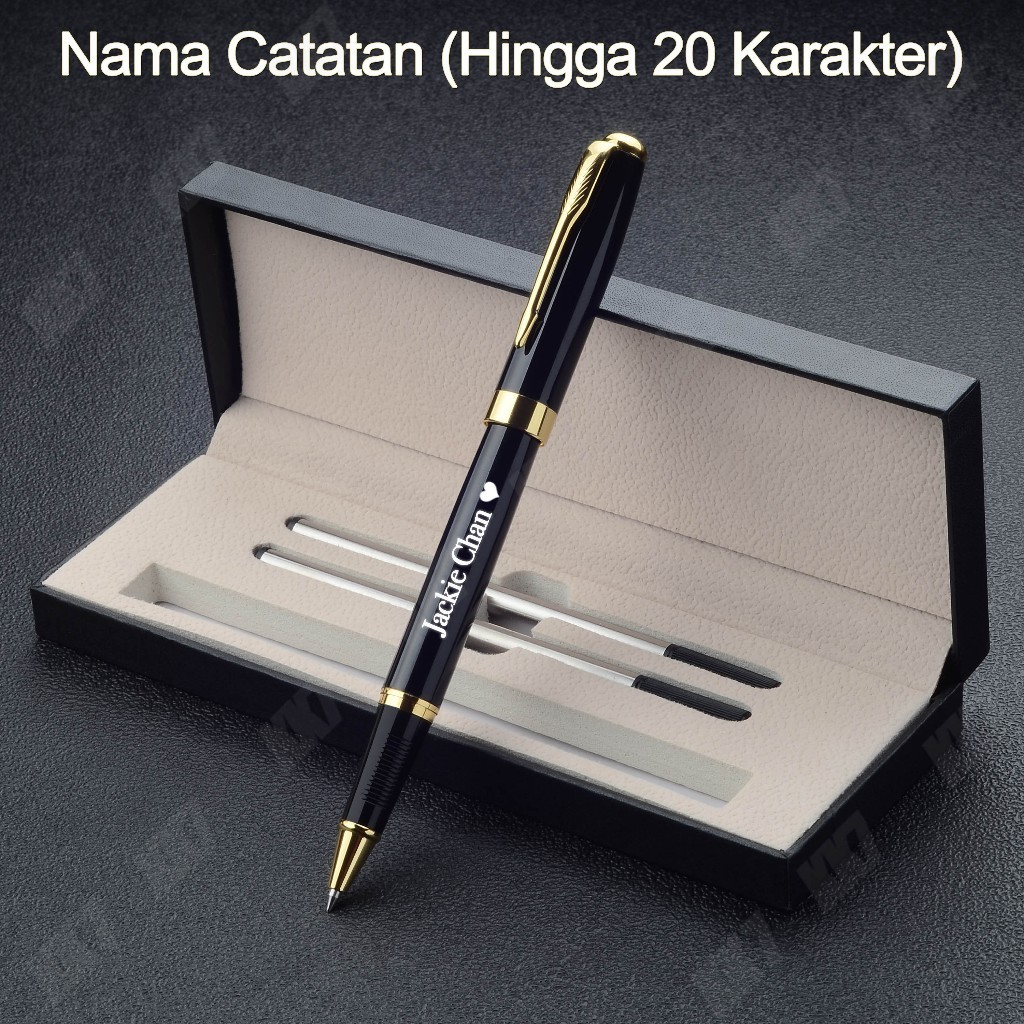

JAMIN MURAH !!!Request Nama Pena Nama Kustom Logam Kotak Hadiah Pria Wanita Kantor Bisnis Pena Tanda Tangan dengan 2 Isi Ulang (Hitam)(BISA LANGSUNG ORDER)
