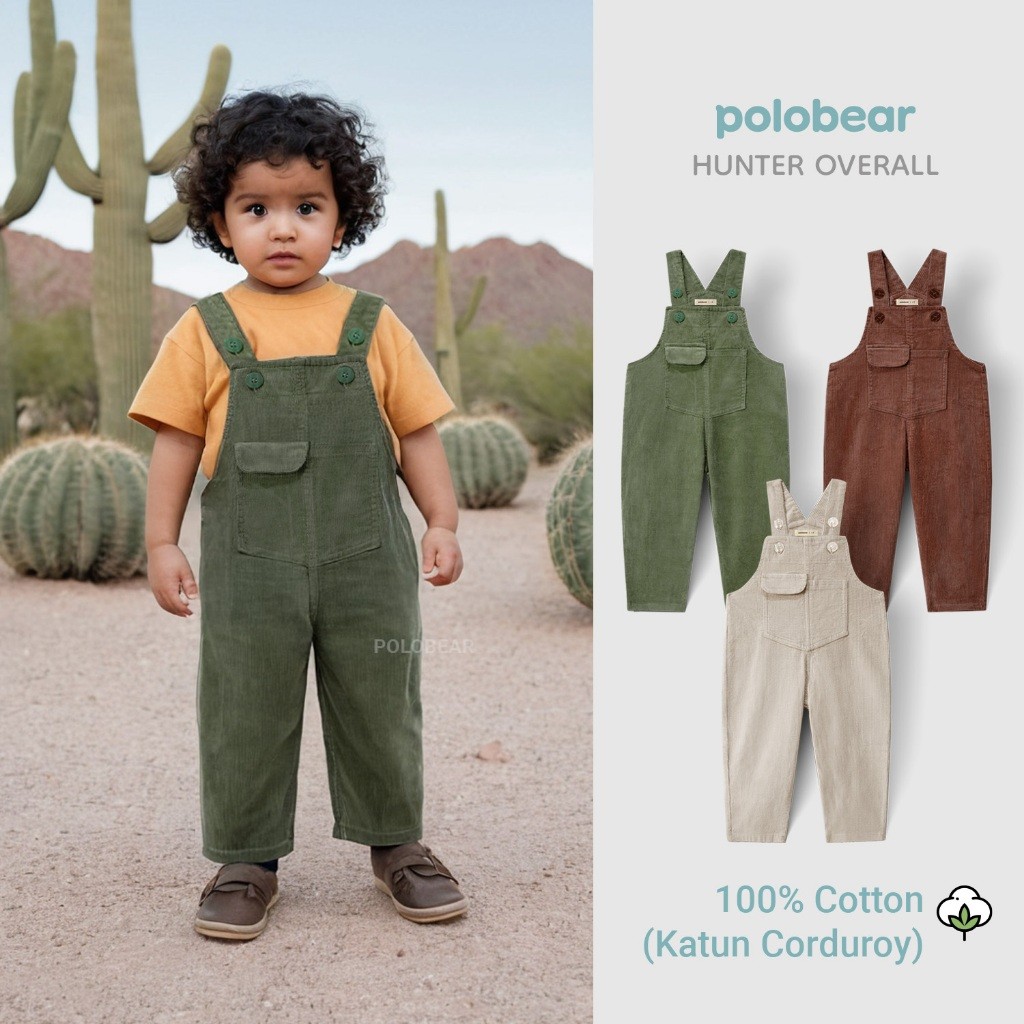 POLOBEAR - Hunter Overall (Celana Kodok Corduroy Anak)