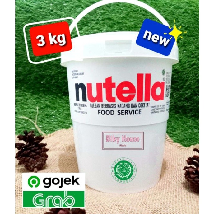 

SELAI NUTELLA /NUTELLA SPREAD 3 KG /SELAI COKLAT NUTELLA FERRERO HALAL HARGA PROMO Exp juni 25
