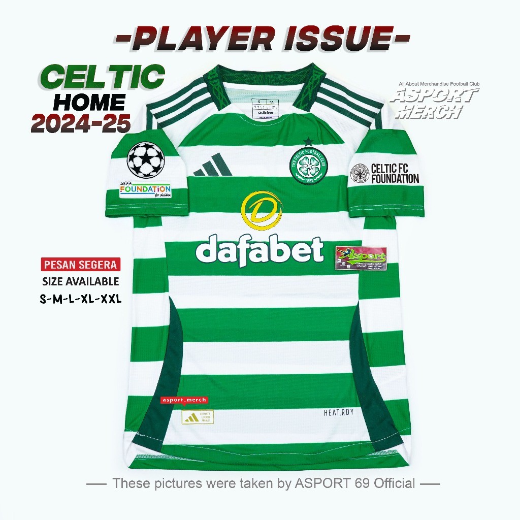ASPORT CELTIC HOME PI   CELTIC HOME 2024 2025 PLAYER ISSUE  CELTIC HOME 24 25 PI