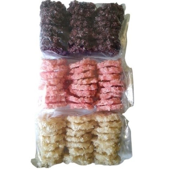 

May Store - rengginang mentah terasi,bawang putih,ketan hitam asli 24pcs/pack