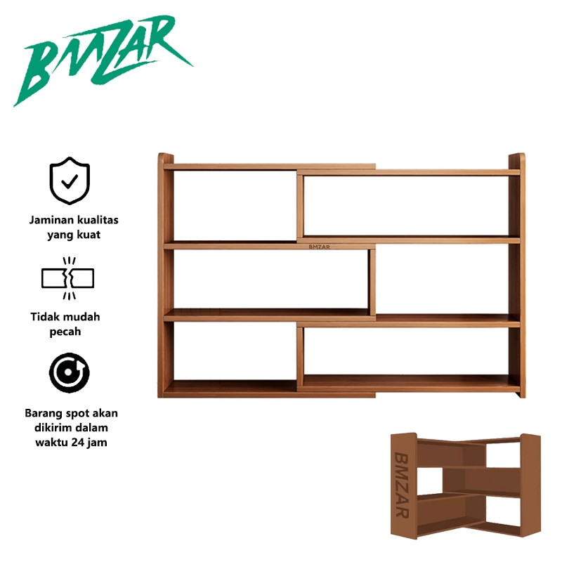 

BMZAR Rak Buku Dapat diskalakan Rak Meja Stationery Desktop Storage Rak Buku Desktop Rak Serbaguna Desktop Rak Buku Meja