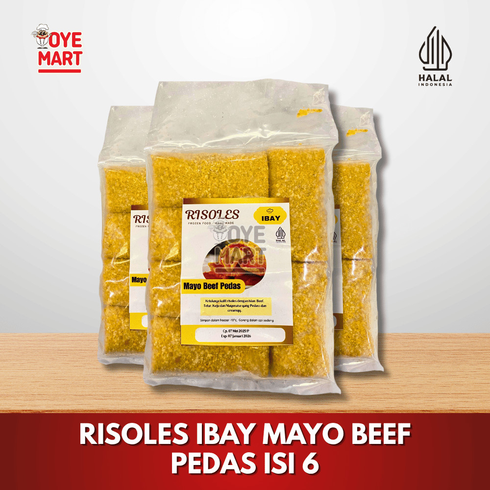 

RISOLES IBAY MAYO BEEF PEDAS ISI 6/RISOL ISI SIAP MASAK