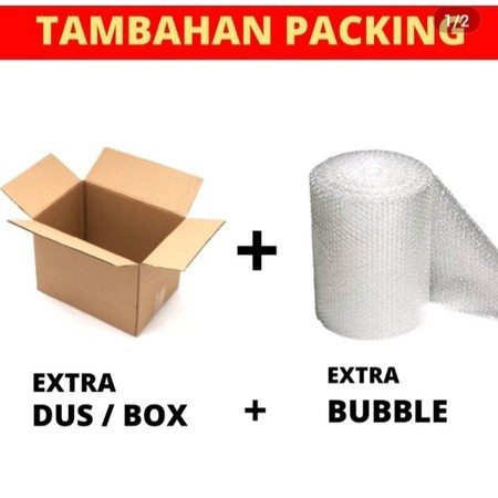 

Packing Tambahan DUS & Bubble Wrap, Bubble Wrap Saja, Dus Saja Packing Tambalas Ekstra Aman