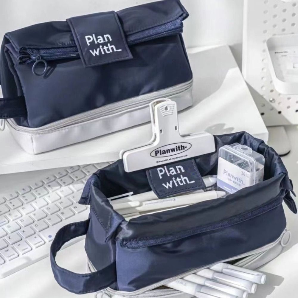 

Multi-function School Pencil Cases Stationery Storage Bag Portable Large-capacity Pen Bag Pencil Case Pencil Bag Macaron Color