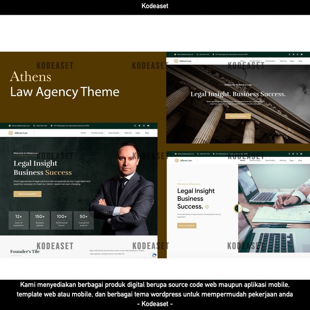 WORDPRESS THEME LAW AGENCY - ATHENS   D5562 TEMA TEMPLATE WEB BY KODEASET LISENSI ORIGINAL