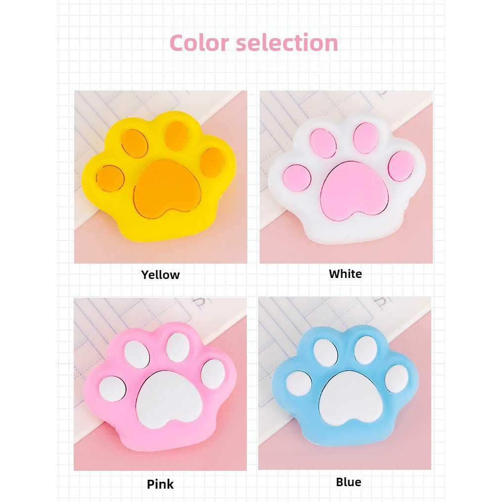 

3Pcs/Lot Cute Colorful Cat Claw Pencil Erasers Creative Kitten Cat Paw Eraser Wipe Clean Assembled Rubber Kawaii Kids Stationery