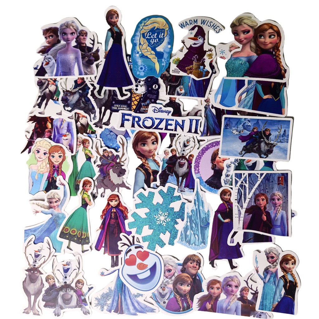 

10/20/30/40/50pcs Hot New Disney Children Cartoon Stickers Frozen Princess StIckers Cute Kawai Toy Present For Kids Toys Gift