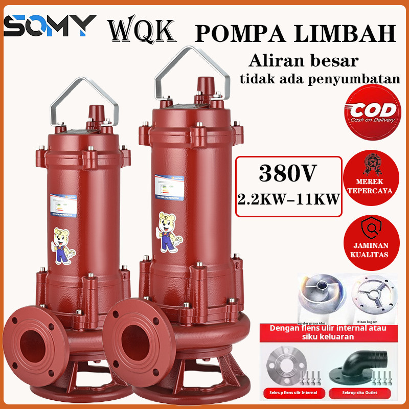 Somy Pompa Celup Air Kotor 2.2 KW-11KW Stainless Lumpur Mesin Pemotong Pompa Industri Pompa Pabrik