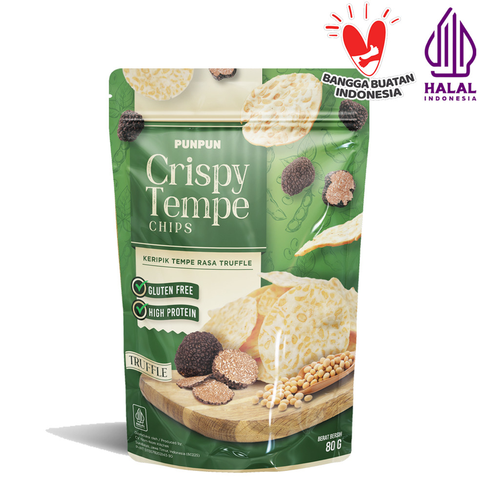

Keripik Tempe Truffle 80 Gr | Oleh Oleh Khas Surabaya Cemilan Sehat Keripik Crispy Gluten Free High Protein Snack | PUNPUN Tempe Truffle