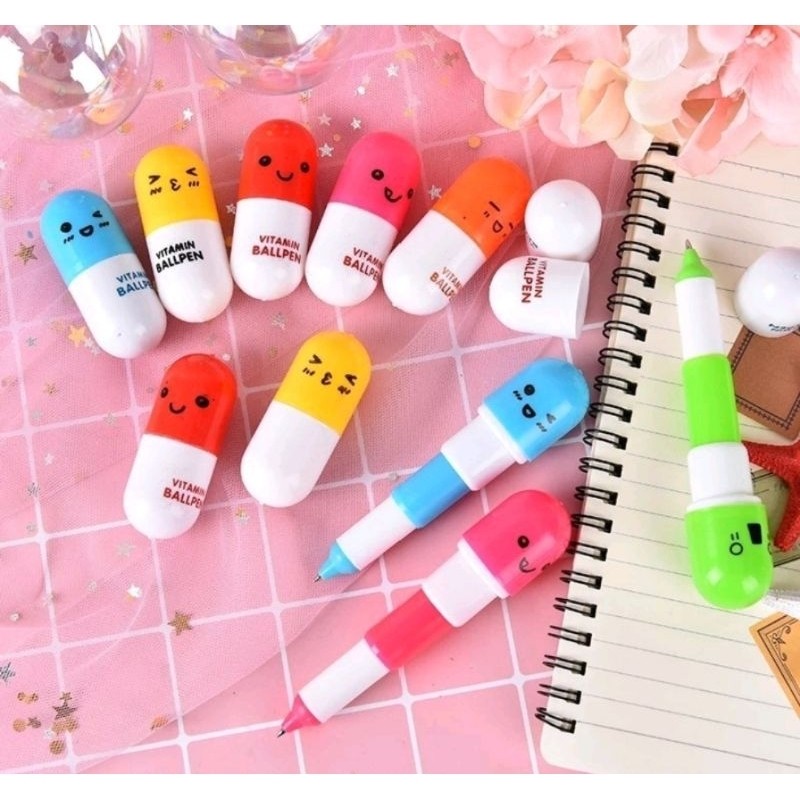 

Grosir 10pc Pulpen Kapsul Vitamin