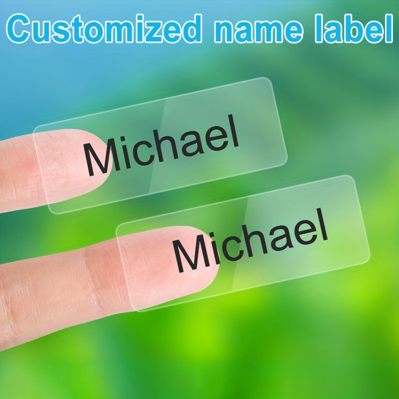 

Transparent Waterproof Name Stickers for School-Custom Labels,Multilingual Text, Kids DIY Crafts & Sports Bottle Marking