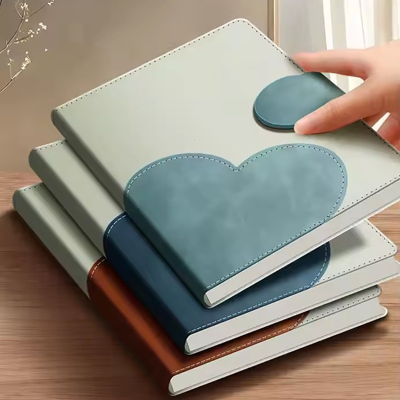 

New A5 100-Page Notebook Color Office Notebook For School Offices With A Magnetic-Enclosed PU Leather Cover