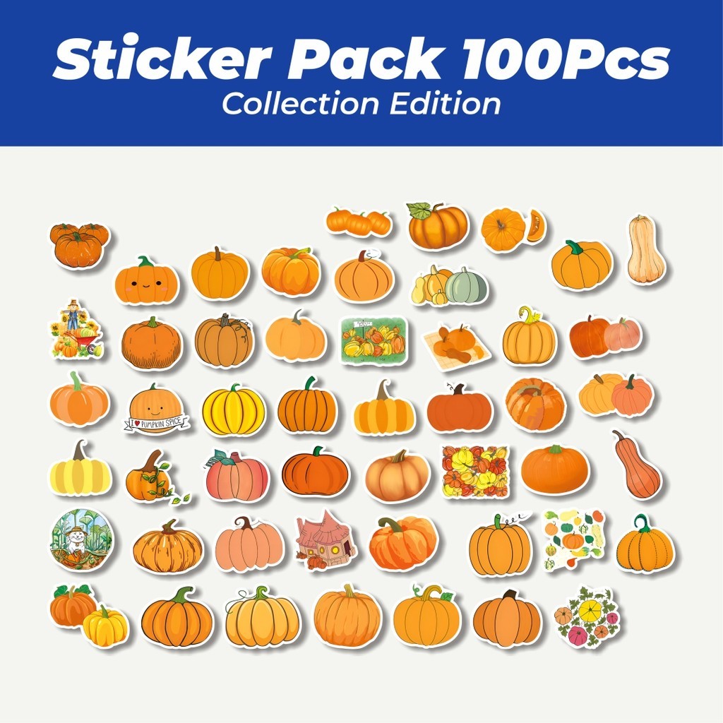 

Hot Stiker Labu Lucu Anti Air Stikers Berperekat Waterproof Sticker Decal Buat Motor Helm Buku Journal Koper Casing HP Laptop Botol Minum