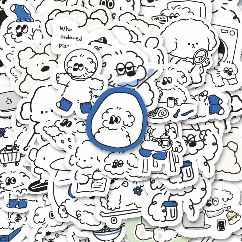 

100PCS Lucu Stiker Puppy Kartun Anjing Stiker Aesthetic Stiker Anti Air Stikers Berperekat Waterproof sticker decal buat Motor Helm Buku Journal Koper Casing HP Laptop Botol Minum Hadiah anak