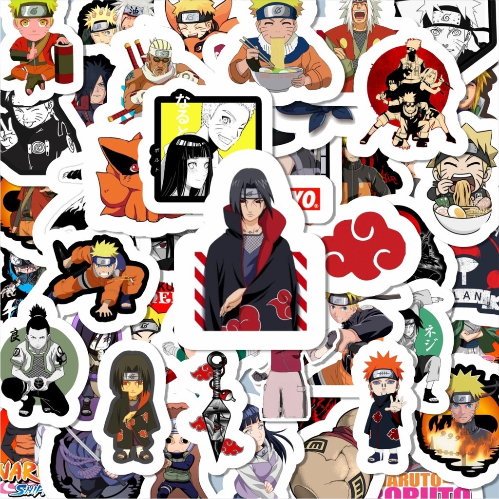

100PCS Lucu Stiker Anime Kartun Naruto Stiker Aesthetic Stiker Anti Air Stikers Berperekat Waterproof sticker decal buat Motor Helm Buku Journal Koper Casing HP Laptop Botol Minum Hadiah anak