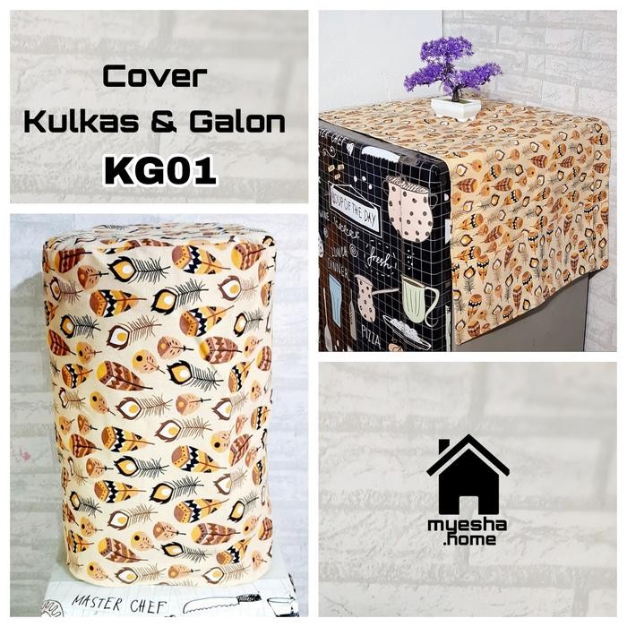 SATU SET LEBIH MURAH Cover Kulkas + Tempat Galon Dispenser Atas Bawah - KG01  PROMO 