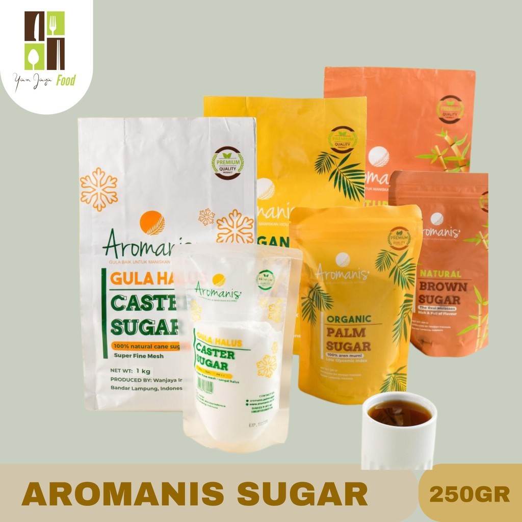

AROMANIS Organic Palm Sugar - Brown Sugar - Caster Sugar Gula Aren Kemasan 250gr