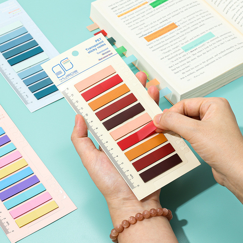 

200 Sheets/Pack Colorful Fluorescence Index Sticky Notes Creative Office School Notepad Memo Pads Notes Self-Adhesive Stickers