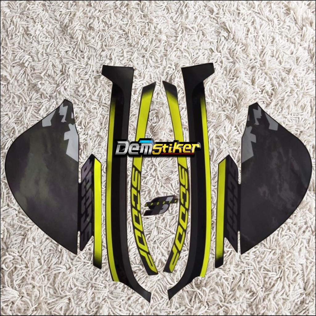 Stiker Striping Body Motor Honda Scoopy Sporty 2022 Lis Les Motor Scoopy Sporty 2022 Standar