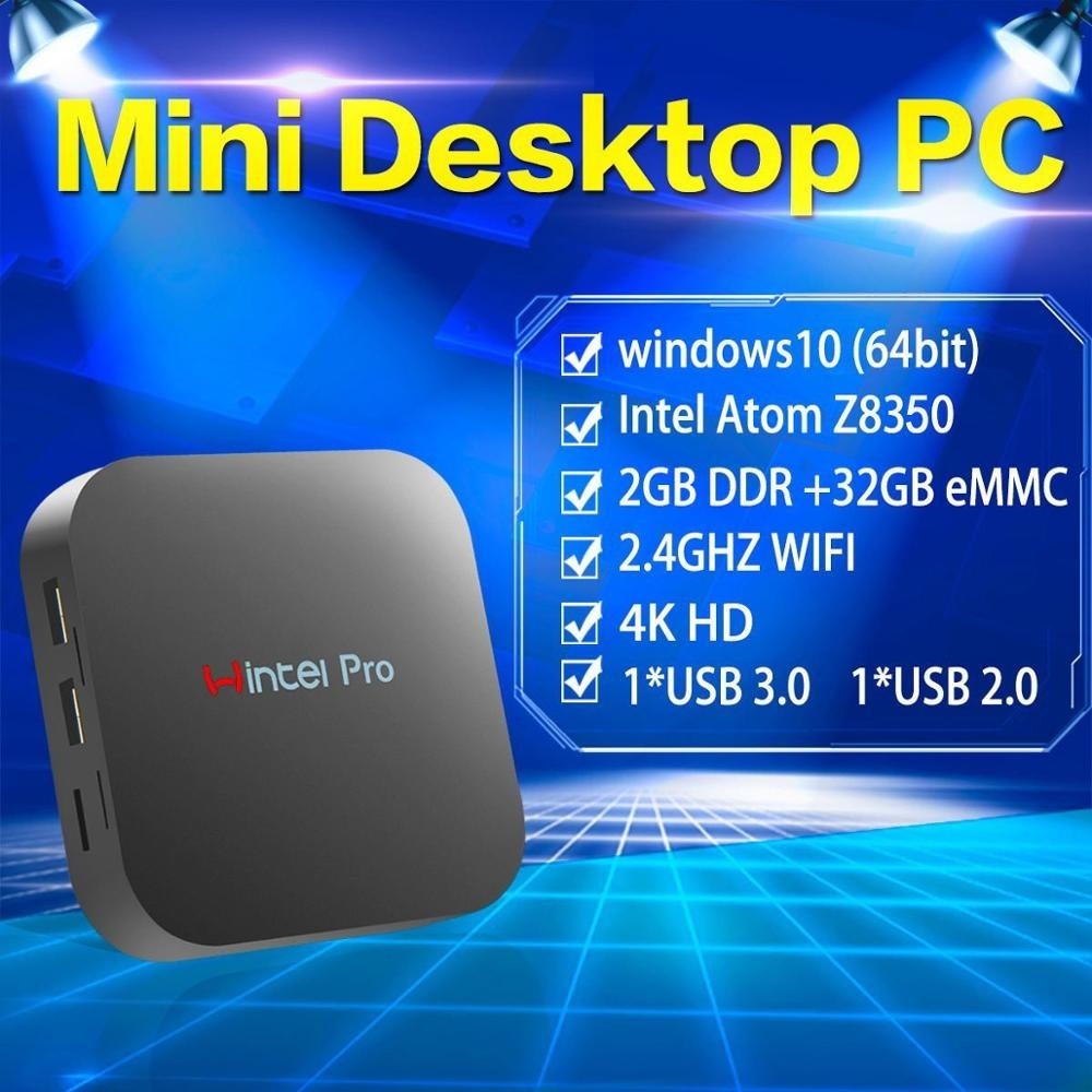 WINTEL W8 PRO Mini PC - Intel Atom x5-Z8350 - 2GB-32GB - Windows 10