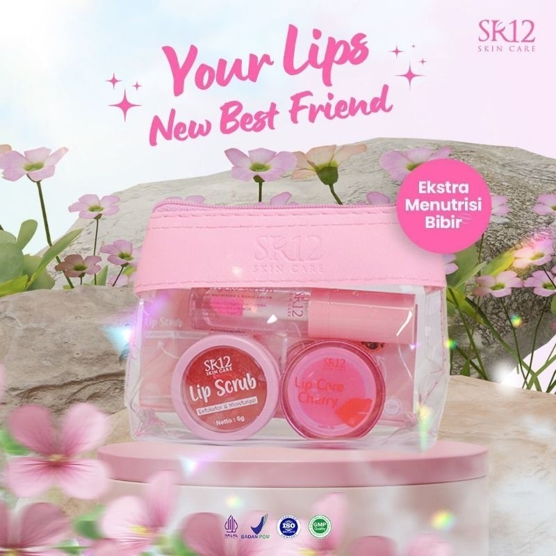 

ASLI 100% Lip Treatment Package SR12 lip serum lip scrub vitamin bibir pelembab bibir mengangkat sel kulit mati mencerahkan bibir alami pria wanita
