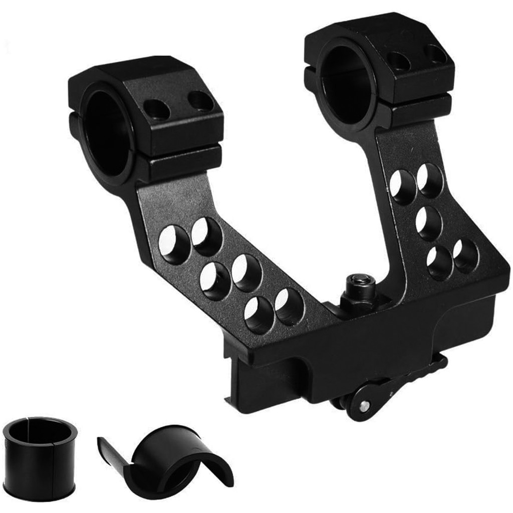 Hunting Quick Detach AK Side Rail Scope Mount with Integral 1 Inch 25mm/30mm Ring For AK47 Black