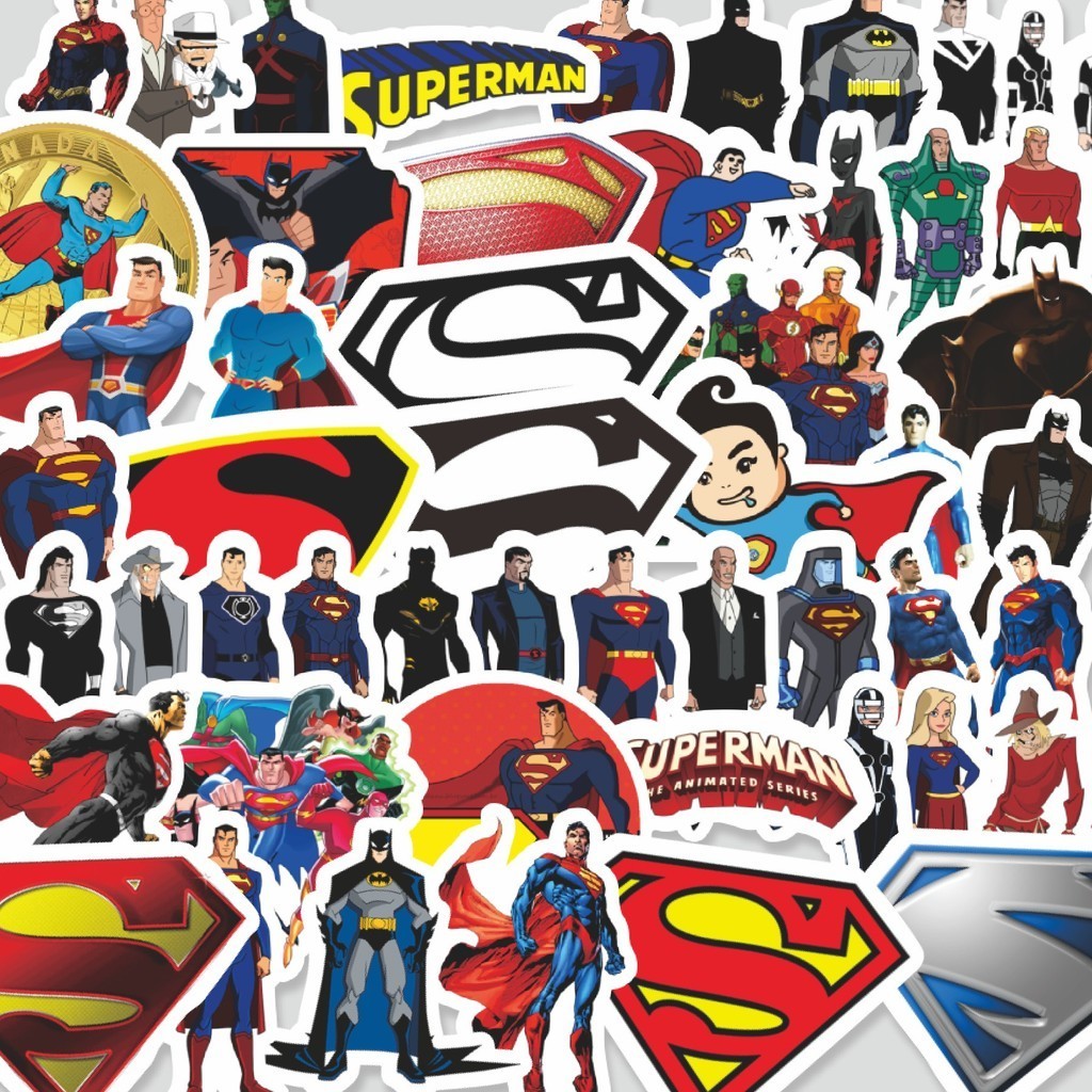 

Stiker Cutting Pack Sticker Kartun Superman The Animated Series Sticker Isi 100Pcs Series Aesthetic Lucu Keren Untuk Koper Bahan Vynil