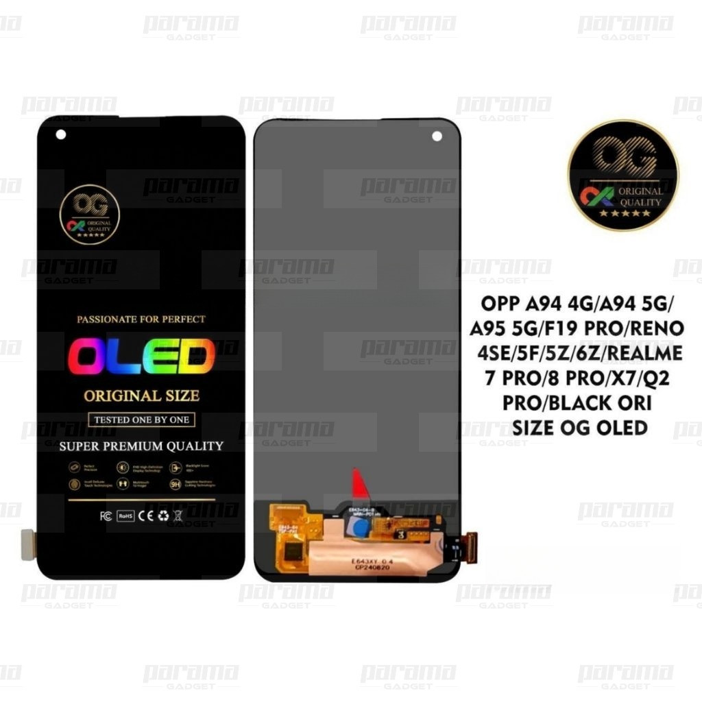 LCD OPPO A94 4G 5G  A95 5G  F19 PRO RENO 4SE 5F 5Z 6Z REALME 7 PRO 8 PRO X7 Q2 PRO TOUCHSCREEN FINGE