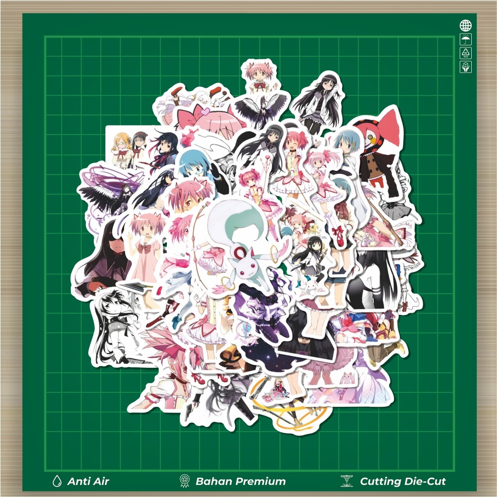 

HOT 50 PCS STIKER Sticker Anime Magica Madoka Sticker Stiker Fashion Cars Decal Dingin Kartu Album Custom Vinyl Anti Air- Sticker Aesthetic Buku Journal Koper Casing HP Tablet Laptop Helm Motor Botol Minum