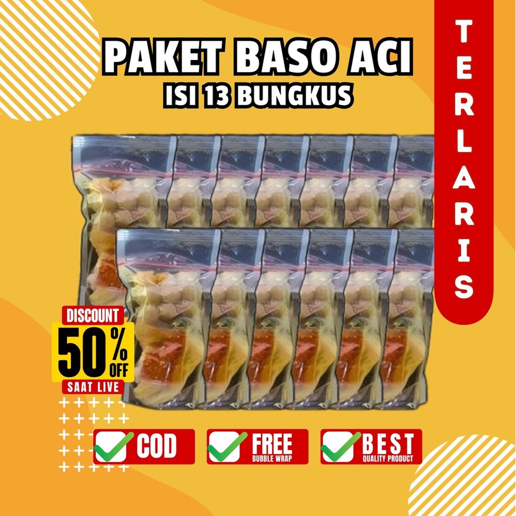 

PAKET BASO ACI 13 BUNGKUS PAKET USAHA HOTPOT INSTAN food kaldu Pedas