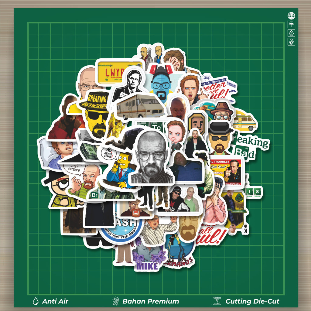 

HOT 50 PCS STIKER Stiker Kartun FIlm Breaking Bad Stiker Fashion Cars Decal Dingin Kartu Album Custom Vinyl Anti Air- Sticker Aesthetic Buku Journal Koper Casing HP Tablet Laptop Helm Motor Botol Minum