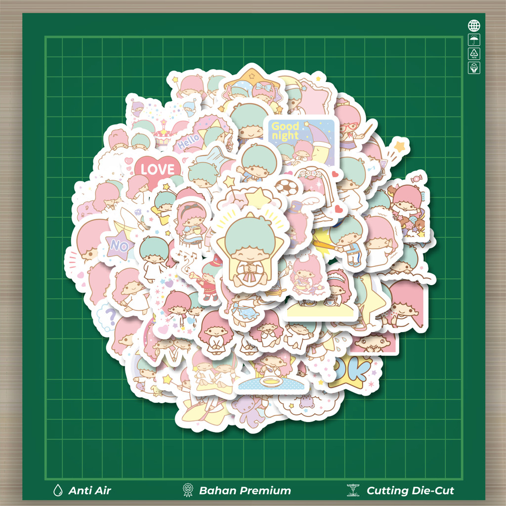 

HOT 50 PCS STIKER Stiker Kartun Twin star Versi 2 Stiker Fashion Cars Decal Dingin Kartu Album Custom Vinyl Anti Air- Sticker Aesthetic Buku Journal Koper Casing HP Tablet Laptop Helm Motor Botol Minum