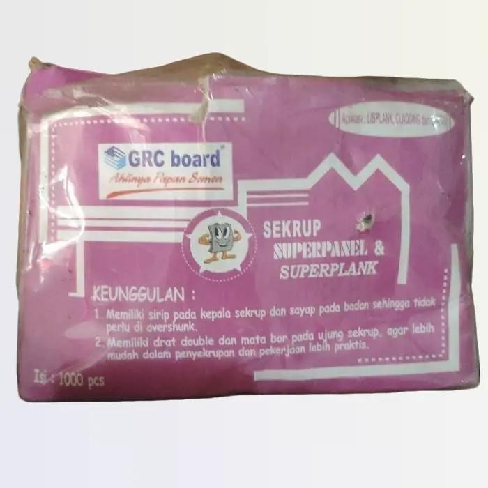 Skrup Superpanel u/ GRC Board uk 9mm - 15mm isi +/- 1000PCS