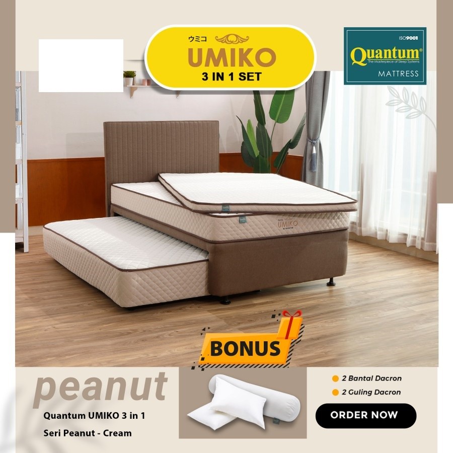 Quantum Umiko springbed 2 in 1 sorong bed set by QUANTUM SPRINGBED