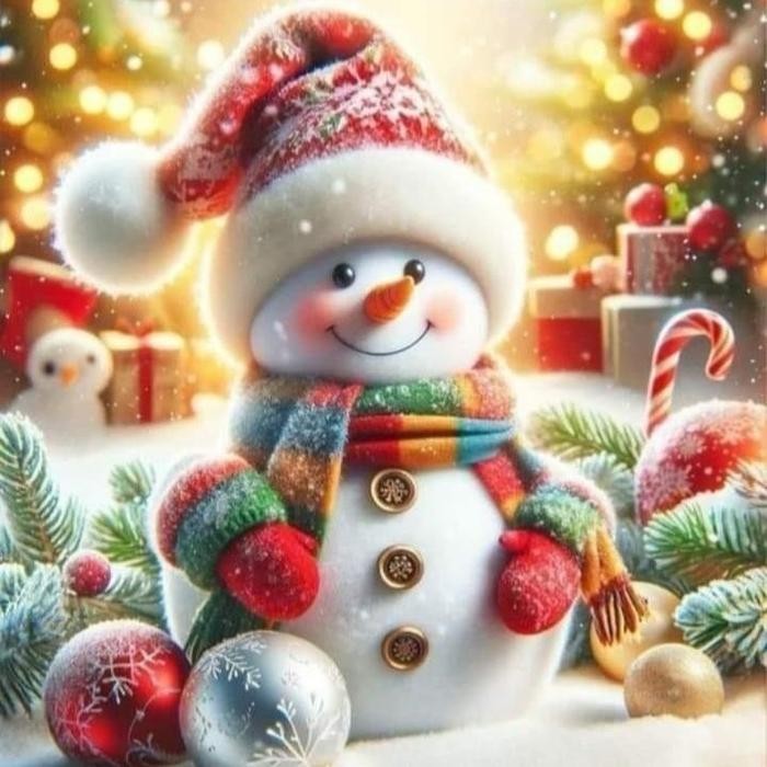 

Diamond Painting Set 5D full drill ROUND Kreatifitas 30cm x 40cm keterampilan dan mainan anak - Snowman 30x40
