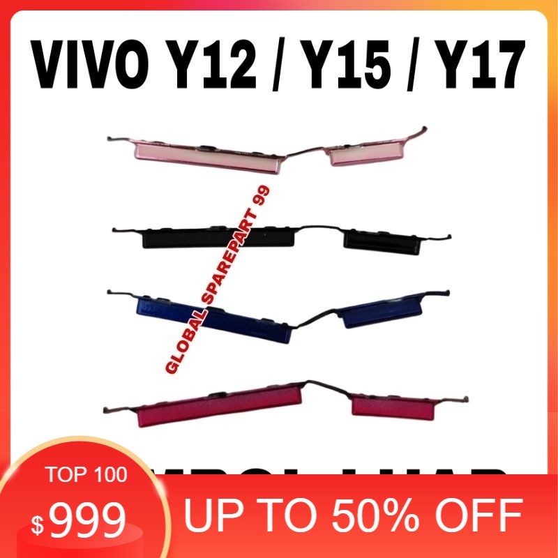 Tombol Luar On Off Volume Vivo Y12 Y15 Y17 Original - Flexible Button Pencetan HP Power Volume

