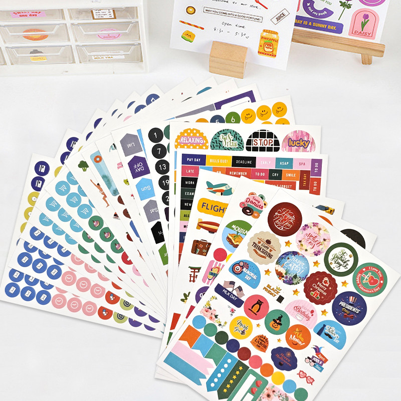 

Children Sticker Toys The Sun Moon Plan DIY Calendar Work Plan Tags Sticker Planner Guka Decorative Stickers Cute Diary Post Toy