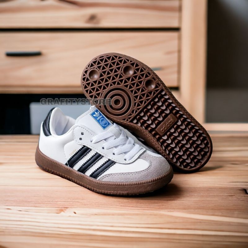 SEPATU ADIDAS SAMBA ANAK PUTIH HITAM | SAMBA KIDS | SEPATU ANAK LAKI LAKI PEREMPUANCO