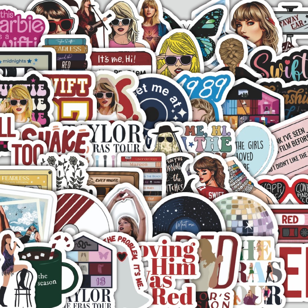 

Stiker Cutting Pack Stiker Music Album Taylor Swift Isi 100Pcs Series Aesthetic Lucu Keren Untuk Koper Bahan Vynil