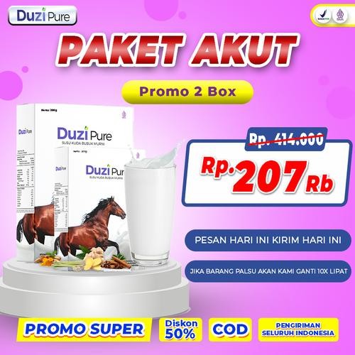 

Susu Kuda Duzi Pure Bubuk 200 Gram 2 Box