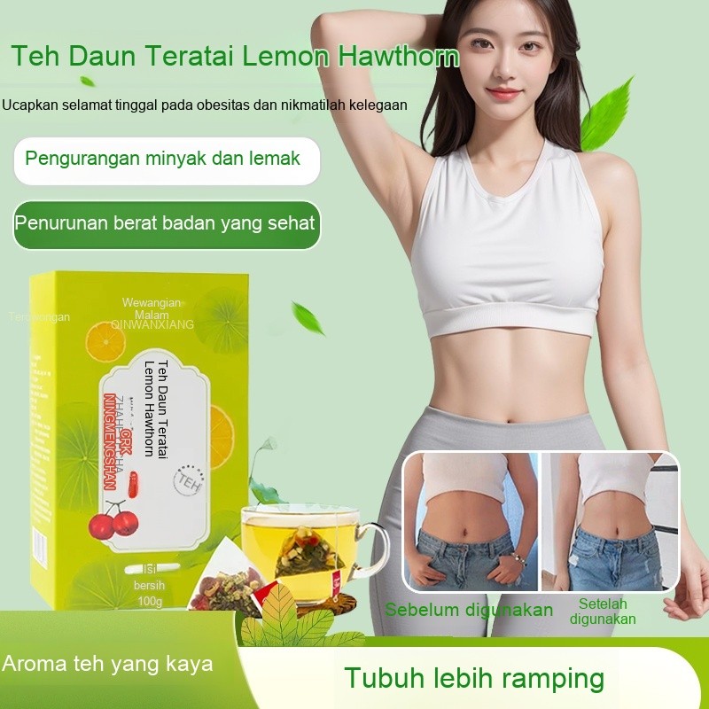 

【COD】orang gemuk Teh Daun Teratai Lemon Hawthorn Teh Bunga dan Buah Menyegarkan nutrisi lengkap malam hari Menghambat pertumbuhan lemak Manis dan Asam Sehat tanpa aditif