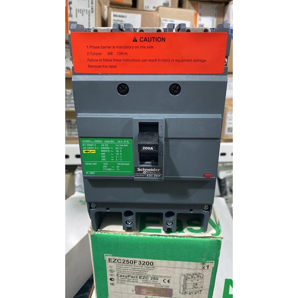 MCCB EZC250F 3PHASE 160A , 200A SCHNEIDER ORIGINAL